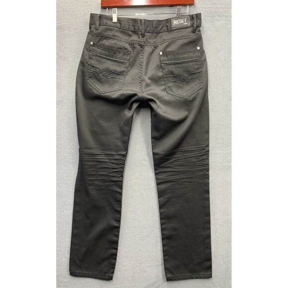 Reset Denim Light Weight Jeans Men's Size 34X32 Black Whiskering - Picture 2 of 16